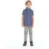 Boys Navy Plaid Bamboo Check Button Down Shirt - Shirts - 2