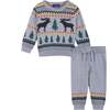 Baby Boy Winter Lodging Moose Sweater Set - Mixed Apparel Set - 1 - thumbnail