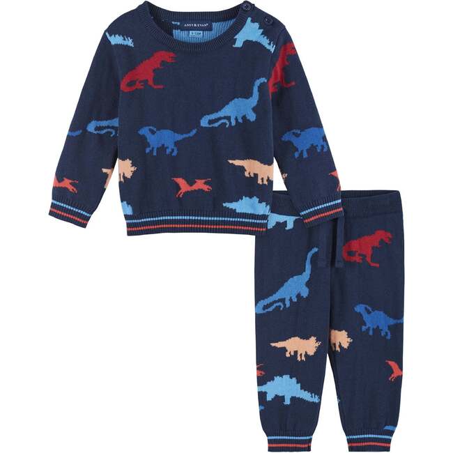Baby Boy Dinosaur Pattern Sweater Set - Mixed Apparel Set - 1