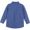 Blue Bamboo Check Button Down Shirt - Shirts - 3