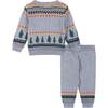 Baby Boy Winter Lodging Moose Sweater Set - Mixed Apparel Set - 3 - thumbnail