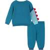 Boys Teal Stegosaurus Sweater Set - Mixed Apparel Set - 4