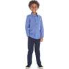 Blue Bamboo Check Button Down Shirt - Shirts - 4