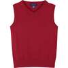 4-Piece Holiday Gentleman Vest & Bowtie Set, Red - Mixed Apparel Set - 4 - thumbnail