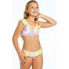 Sunshine Ruffle Bikini, Yellow/Purple - Two Pieces - 2