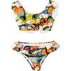 Butterfly Summer Ruffle Bikini, Multicolors - Two Pieces - 1 - thumbnail