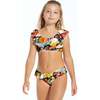 Butterfly Summer Ruffle Bikini, Multicolors - Two Pieces - 2