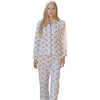 Womens Woven Lounge Set, Antique Santas - Loungewear - 1 - thumbnail