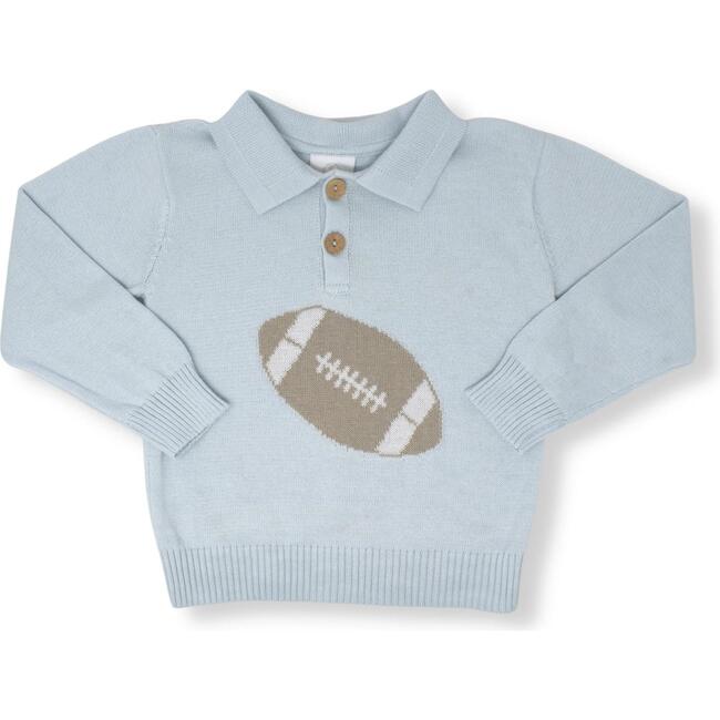 Knitted Football Sweater, Blue