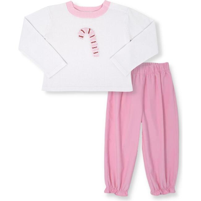 Cozy Up Sweater Gathered Set, Candy Cane