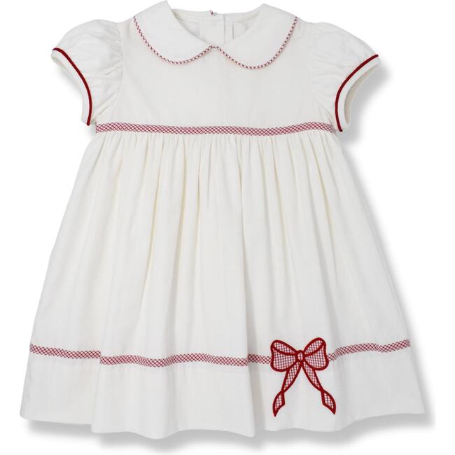 Audrey Corduroy Dress, White