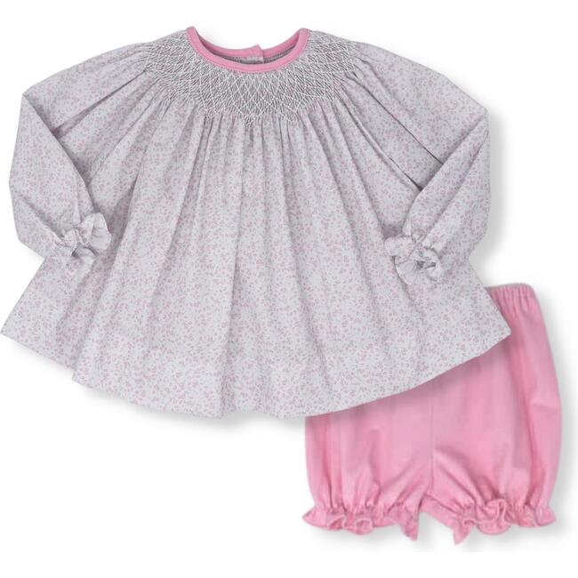 Betsy Long Sleeve Bloomer Set, Pink Floral