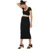 The Women's Body Midi Skirt, Black - Skirts - 1 - thumbnail