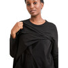 The Women's Longsleeve Nursing Tee, Black - T-Shirts - 1 - thumbnail