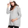 The Women's Eva V-Neck Sweater, Light Grey - Sweaters - 1 - thumbnail