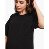 The Women's Reese Knit T-Shirt Dress, Black - Dresses - 2 - thumbnail