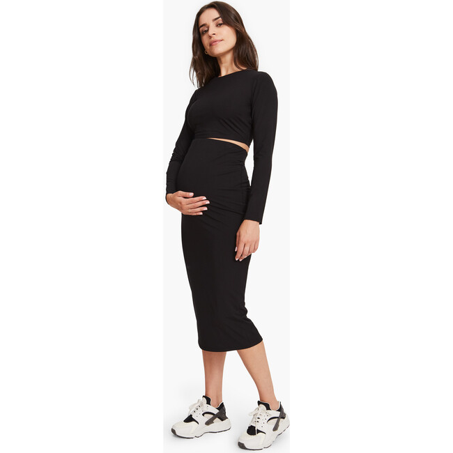 The Women's Body Midi Skirt, Black - Skirts - 2