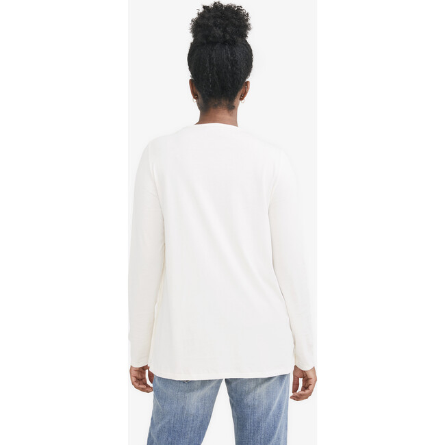 The Women's Longsleeve Nursing Tee, White - T-Shirts - 2
