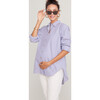 The Women's Classic Buttondown, Navy/White Microstripe - Shirts - 3