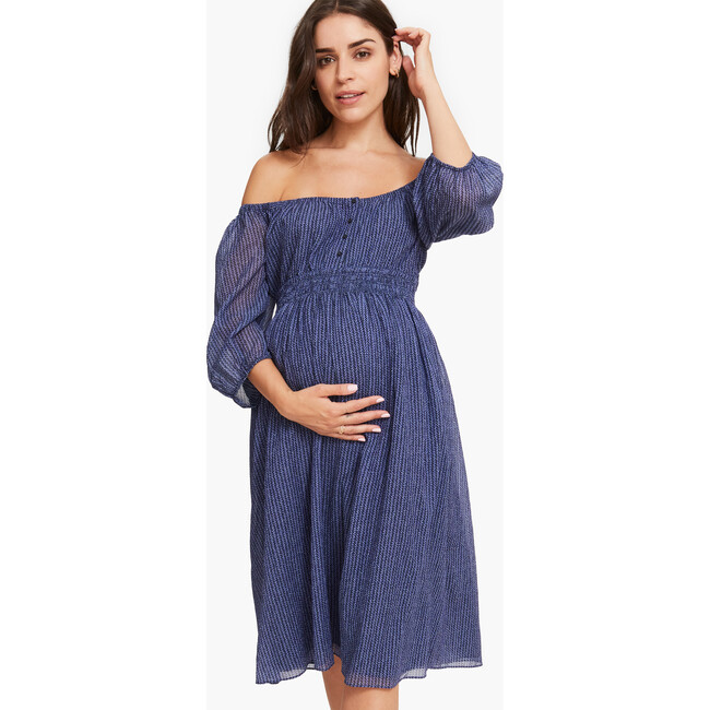 The Women's Briar Dress, Indigo Dashdot - Dresses - 2