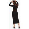 The Women's Body Longsleeve Crop Top, Black - T-Shirts - 2 - thumbnail