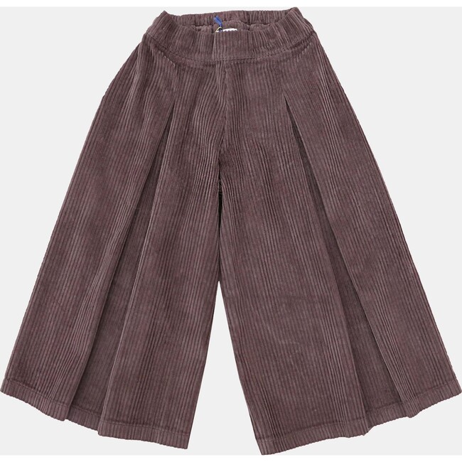 Wide Corduroy Brown Stone Trousers