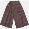 Wide Corduroy Brown Stone Trousers - Pants - 1 - thumbnail