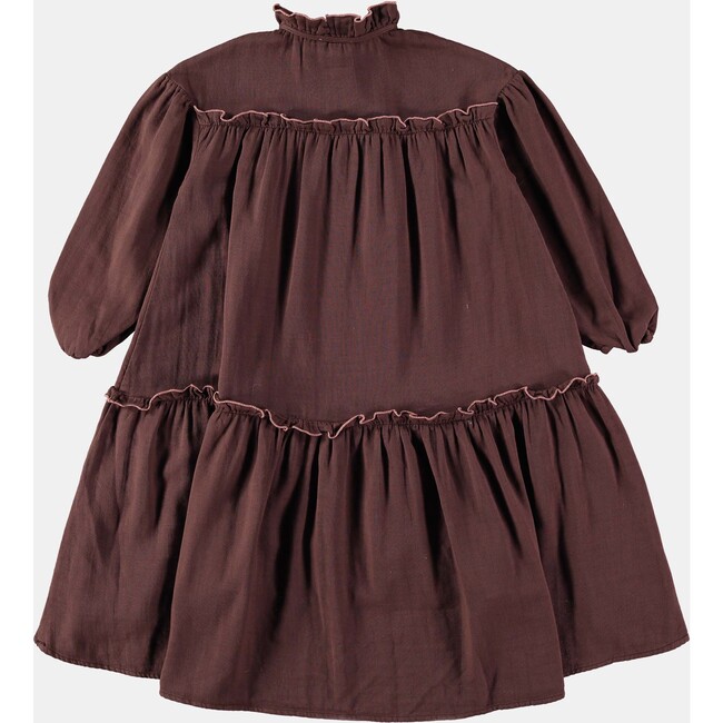 Embroidered Brown Stone Dress - Dresses - 2