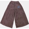 Wide Corduroy Brown Stone Trousers - Pants - 2 - thumbnail