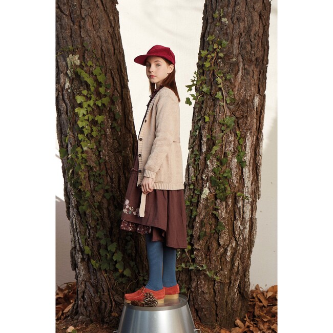 Embroidered Brown Stone Dress - Dresses - 3