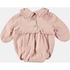 Long Sleeve Embroidered Rose Smoke Romper - Rompers - 2