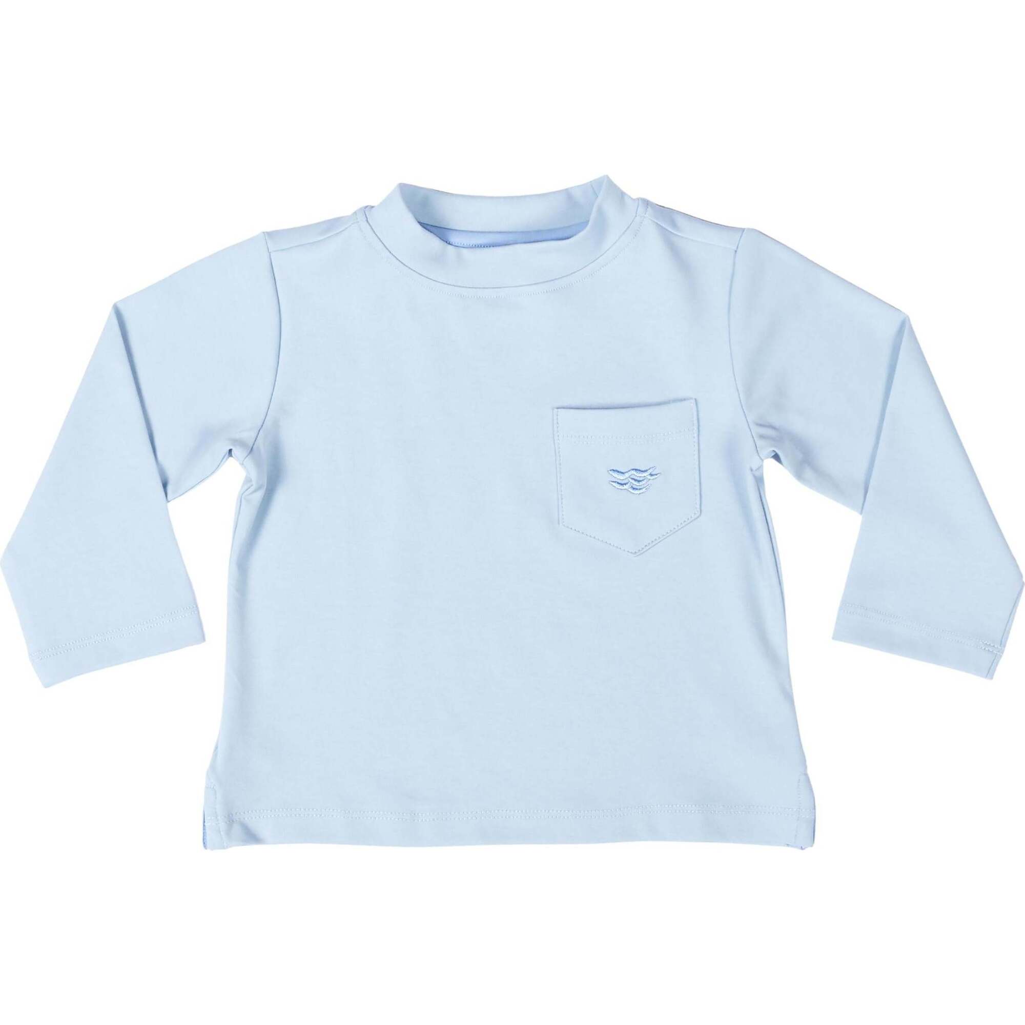 Long Sleeve Tucker Tee, Bay Tree Blue - Shirts - 1