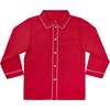 Long Sleeve Brendan Button Up, Oxford Red - Shirts - 1 - thumbnail
