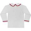 Long Sleeve Henry Peter,White with Richmond Red Trim - Shirts - 4 - thumbnail