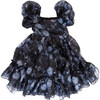 Girls Wendy Dress, Black Floral - Dresses - 1 - thumbnail