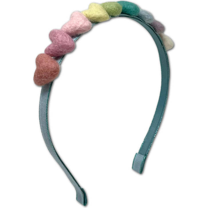 Rainbow Hearts Headband, Blue - Hair Accessories - 1