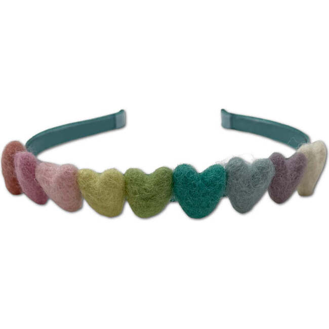 Rainbow Hearts Headband, Blue - Hair Accessories - 3