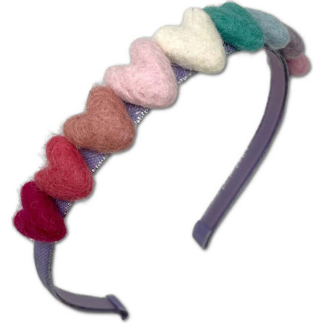 Rainbow Hearts Headband, Purple - Hair Accessories - 3