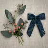 Classic Bow, Liberty of London Blue Wildflowers - Hair Accessories - 2