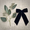 Big Velvet Bow, Navy - Hair Accessories - 2 - thumbnail