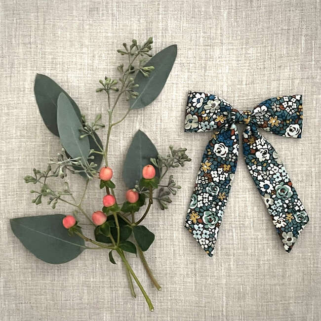 Classic Bow, Liberty of London Blue Blossoms