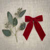 Big Velvet Bow, Ruby - Hair Accessories - 2