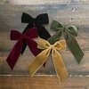 Big Velvet Bow, Antique Gold - Hair Accessories - 2