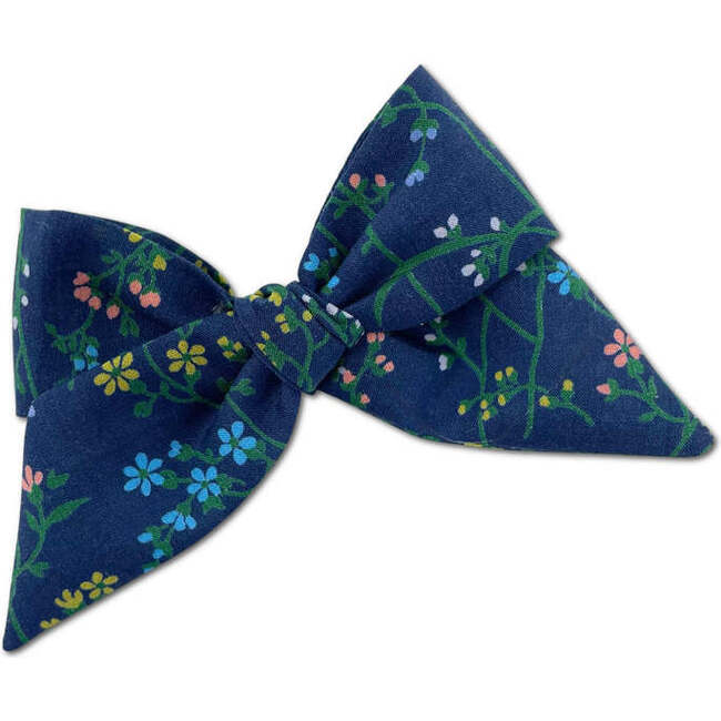 Baby Tied Bow, Liberty of London Blue Wildflowers