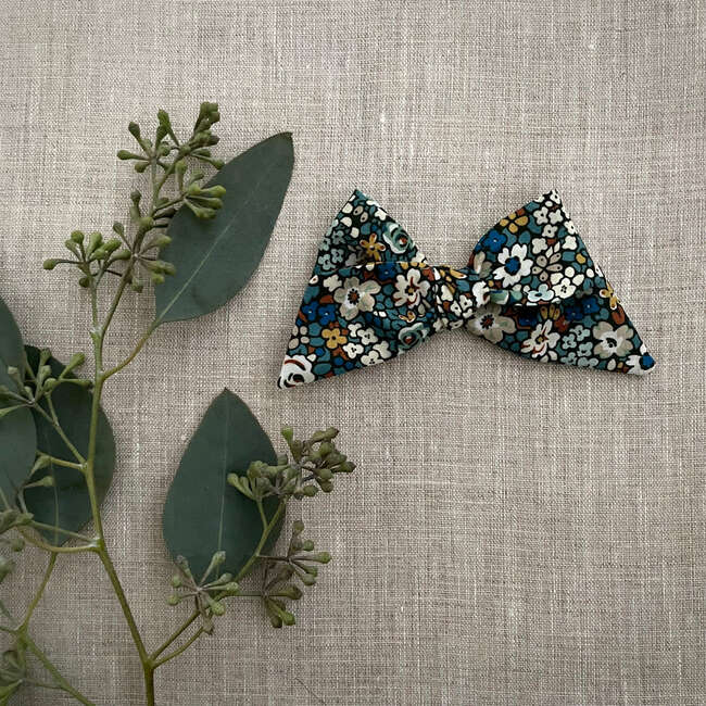 Baby Tied Bow, Liberty of London Blue Blossoms