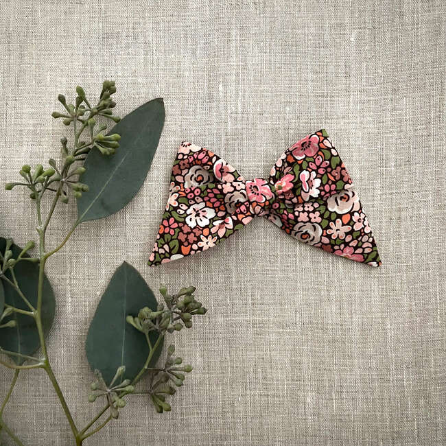 Baby Tied Bow, Liberty of London Pink Blossoms