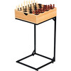 Wooden Chess & Checkers Game Set with Metal Stand - Games - 2 - thumbnail