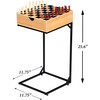 Wooden Chess & Checkers Game Set with Metal Stand - Games - 5 - thumbnail