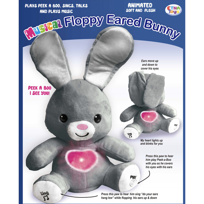 Musical Floppy Eared Bunny - Plush - 3