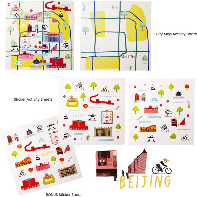 Cities of Wonder Sticker Activity Bundle, Paris & Beijing - Arts & Crafts - 2